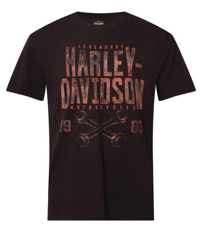 Harley-Davidson HD Rusted Black Mens Dealer T-Shirt 4029172503