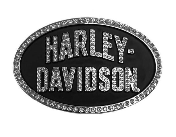 Harley-Davidson Womens Oval Embellished Belt Buckle - Antique Nickle Finish 684835311472