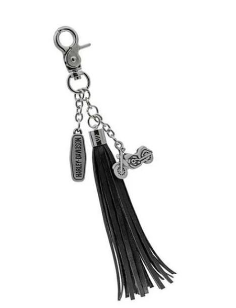 Harley-Davidson Bar and Shield Tassel Key Chain Two Charms 4541