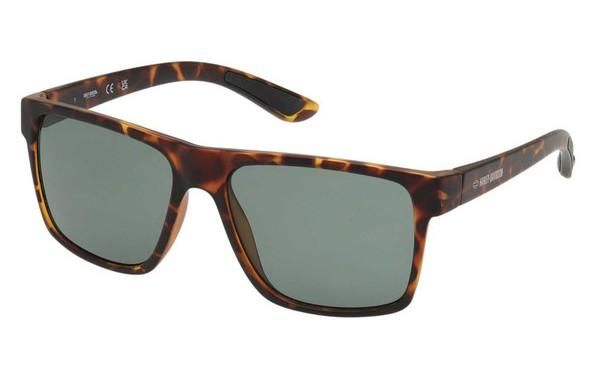 Harley-Davidson Mens Navigator Sunglasses Matte Tortoise Frame &amp; Green Lens 889214521514