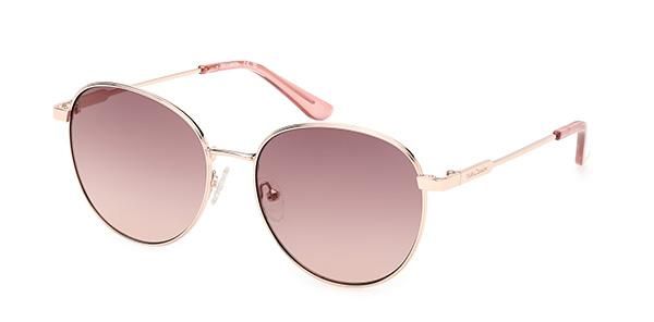 Harley-Davidson Womens Round Metal Sunglasses, Rose Gold/Burgundy Gradient Lens 889214569004