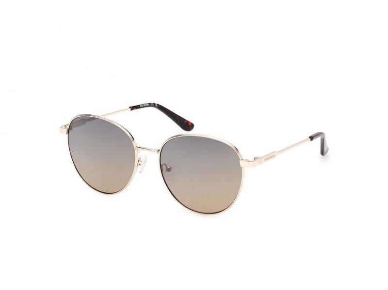 Harley-Davidson Womens Round Metal Sunglasses, Gold Frames Gold Mirror Lenses 889214569011