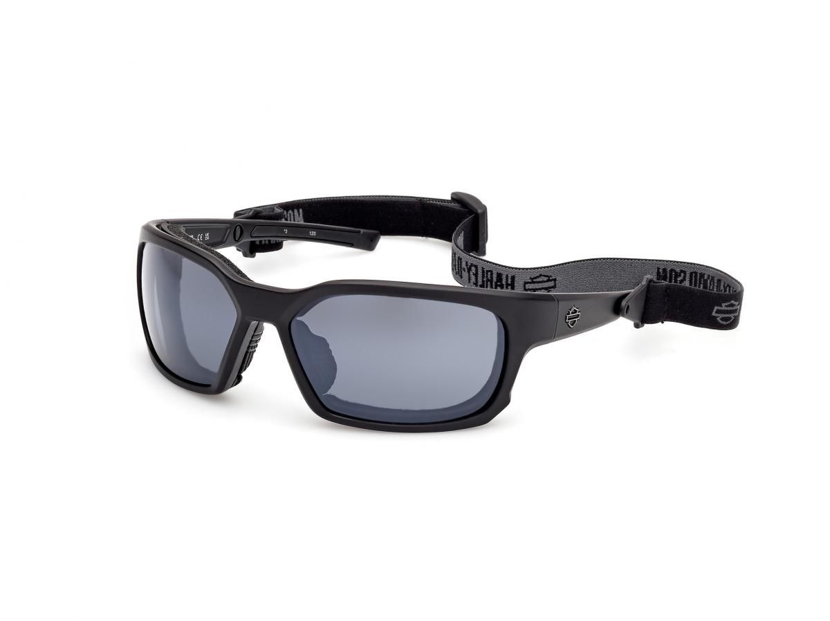 Harley-Davidson Mens Classic Eagle 2.0 Sunglasses w/ Headstrap, Gray Lenses 889214569264