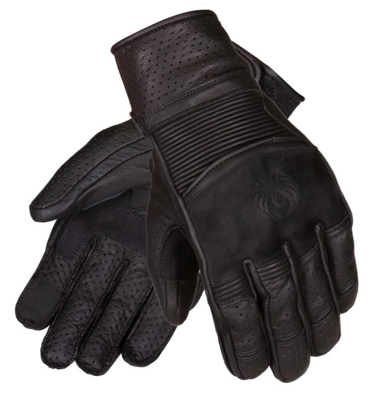 Merlin Imperial Black Motorcycle Riding Gloves Leather D30 