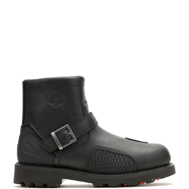 SHRADER SKULL RIDE CE BLACK BOOTS WATERPROOF