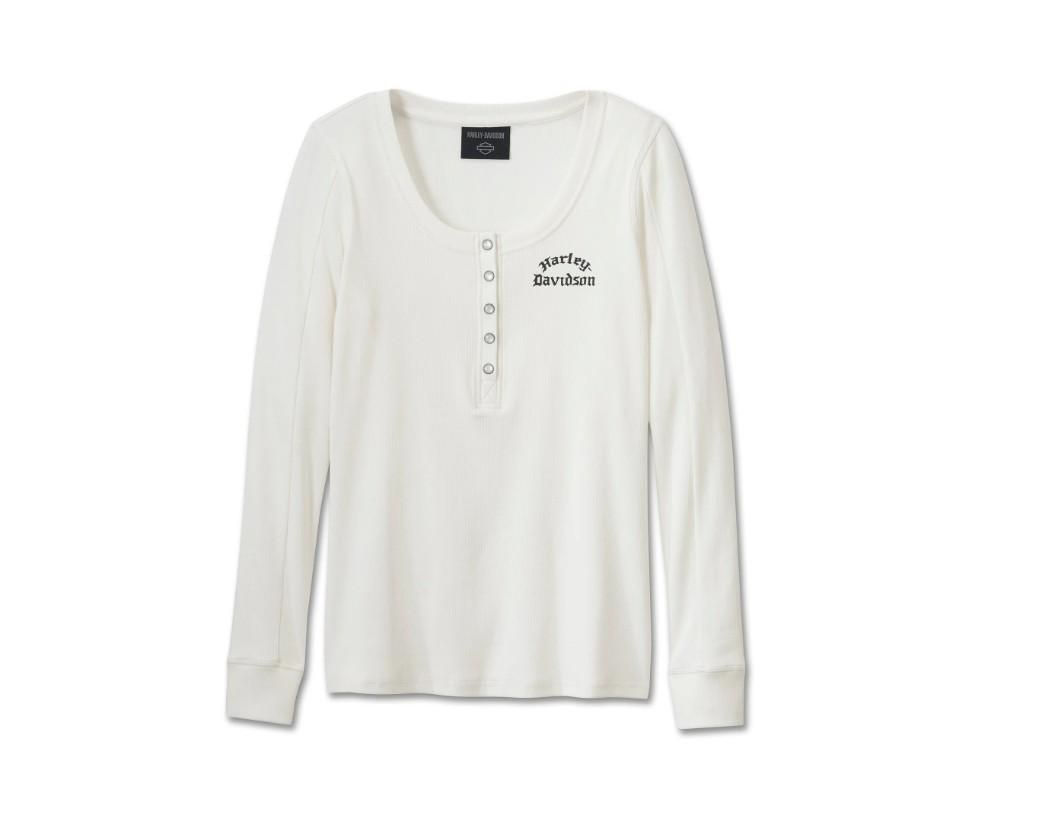 Women&#39;s Timeless Long Sleeve Henley - Cloud Dancer 96167-25VW