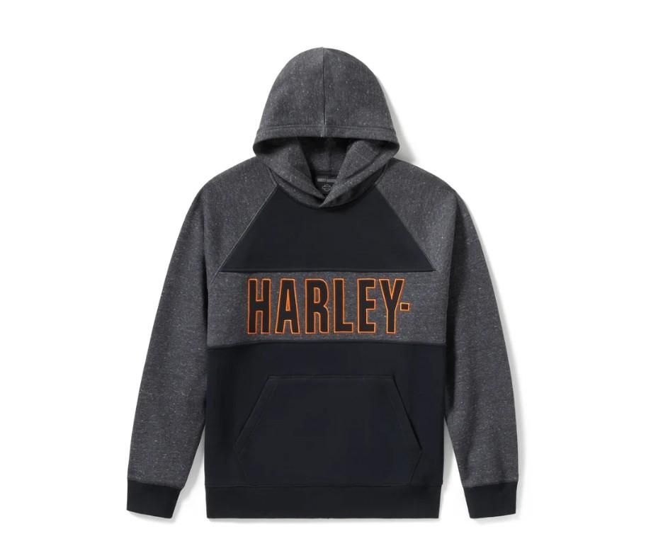 Men&#39;s Bar Font Colorblock Pullover Hoodie 96714-25VM