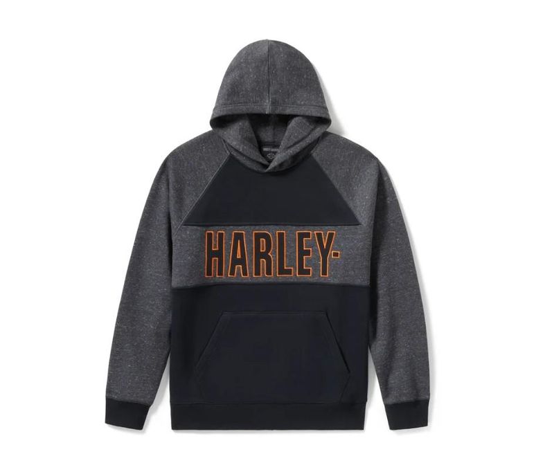 Men&#39;s Bar Font Colorblock Pullover Hoodie 96714-25VM