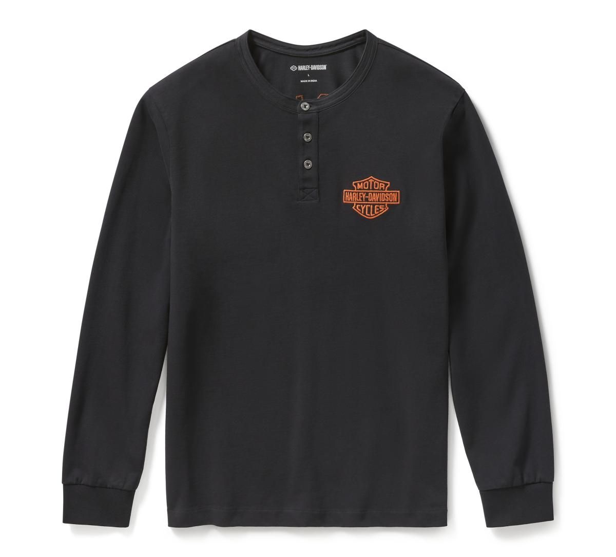 HARLEY-DAVIDSON Men's Racer Font Henley 96798-25VM