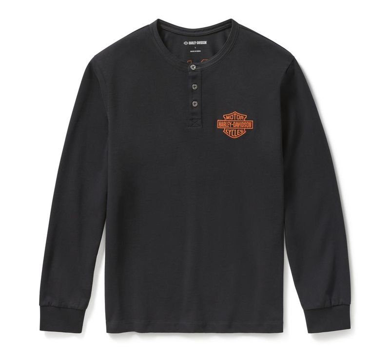 HARLEY-DAVIDSON Men's Racer Font Henley 96798-25VM