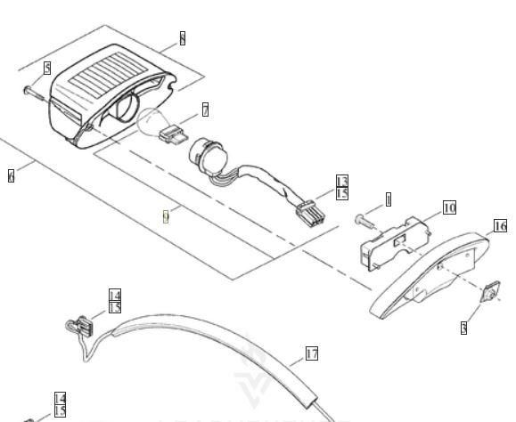 Harley-Davidson Tail lamp Socket Assm 69187-03A