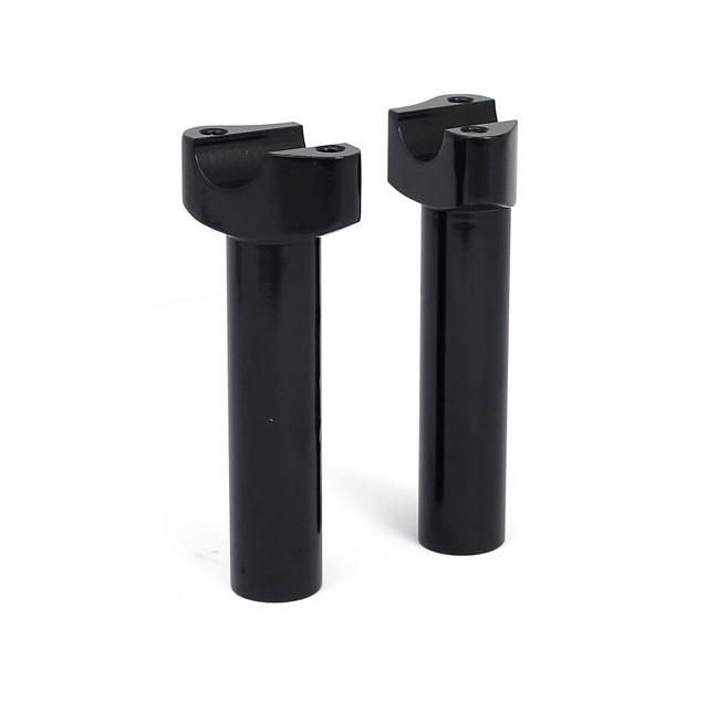 Motorcycle Storehouse Forged Aluminium Risers, 6.5 Inch, Black, Straight MS904404