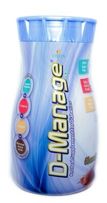 Evexia D-Manage Malt based Supplement For Diabetics Chocolate & Vanilla Flavor 500 gms