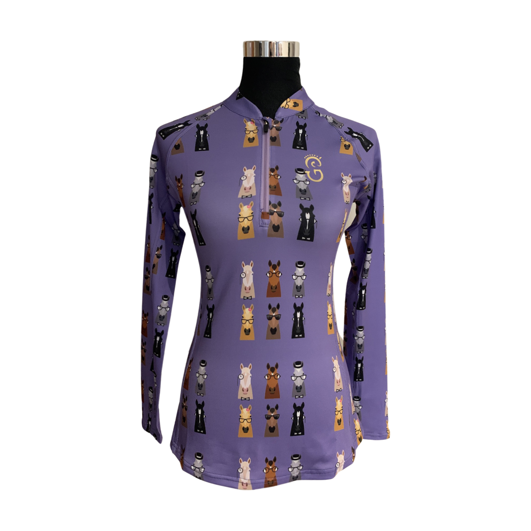 Equi-Site "Mr&Mrs Horse" UV-Riding Shirt Purple