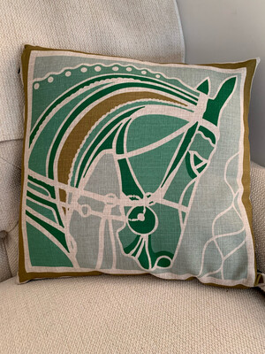 Scatter Cushion Cover Horse Head Green Scatter Cushion Cover Horse Head Green