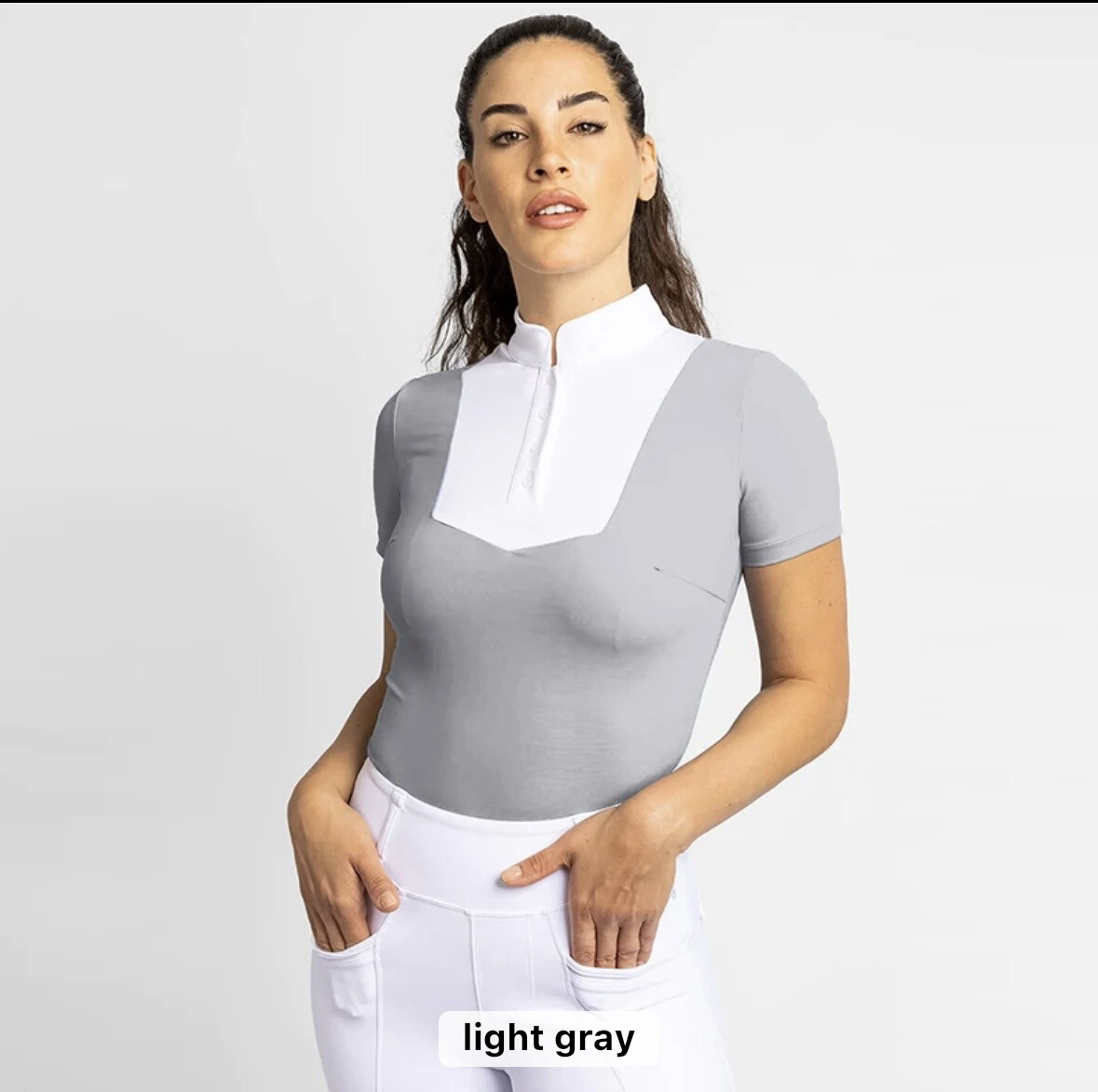 Equi-Site Competition Shirt LIGHT GREY, Competition Shirt Light Grey: XS