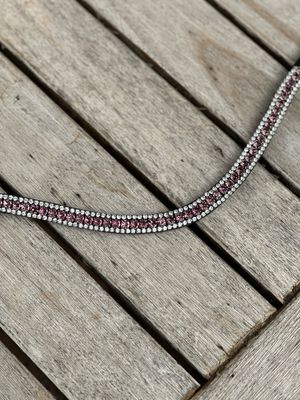 Browband Pink 3-row Style 13