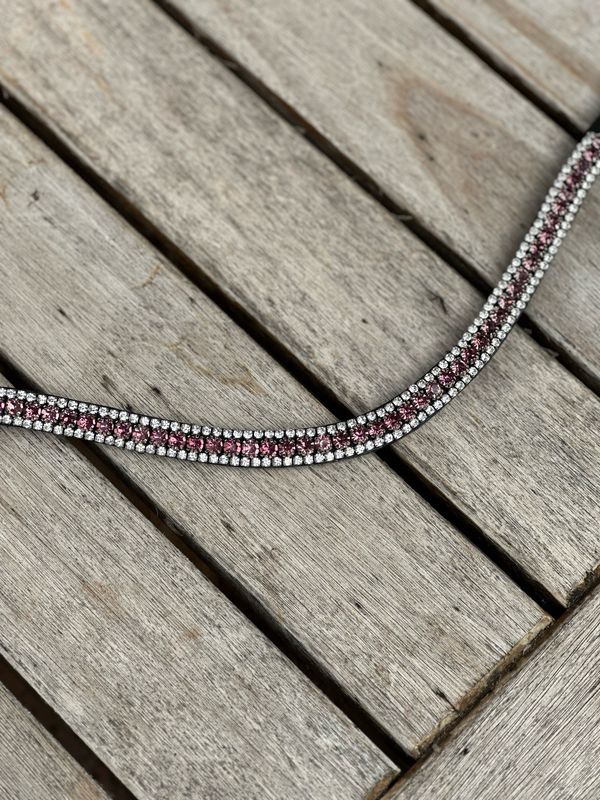 Browband Pink 3-row Style 13