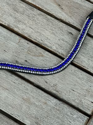 Browband Blue 3-row Style 19