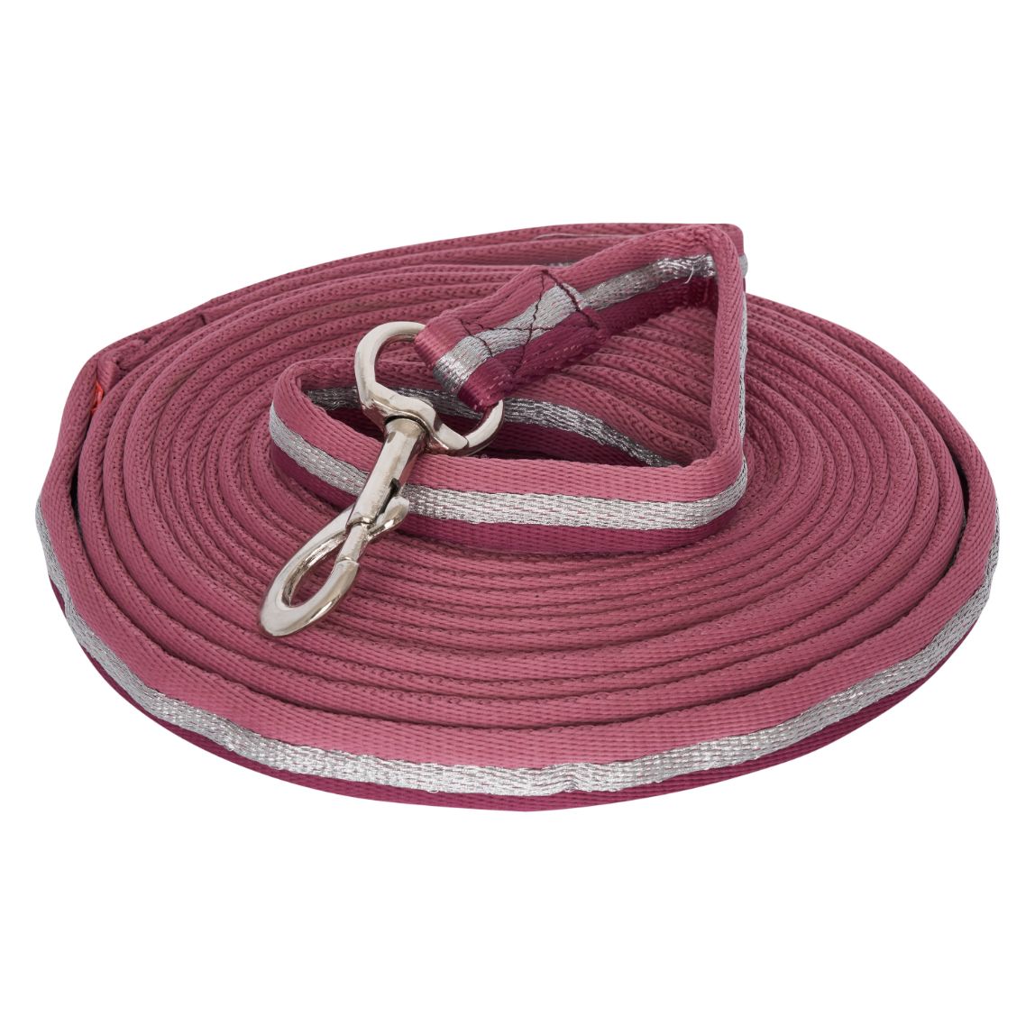 Imperial Riding Lunging Line, Lunging Line: Rose-Bordeaux-Silver