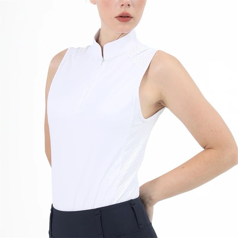 Competition Shirt Mesh Sleeveless White