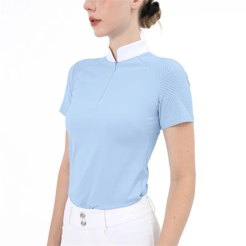 Competition Shirt Mesh Short Sleeve Light Blue