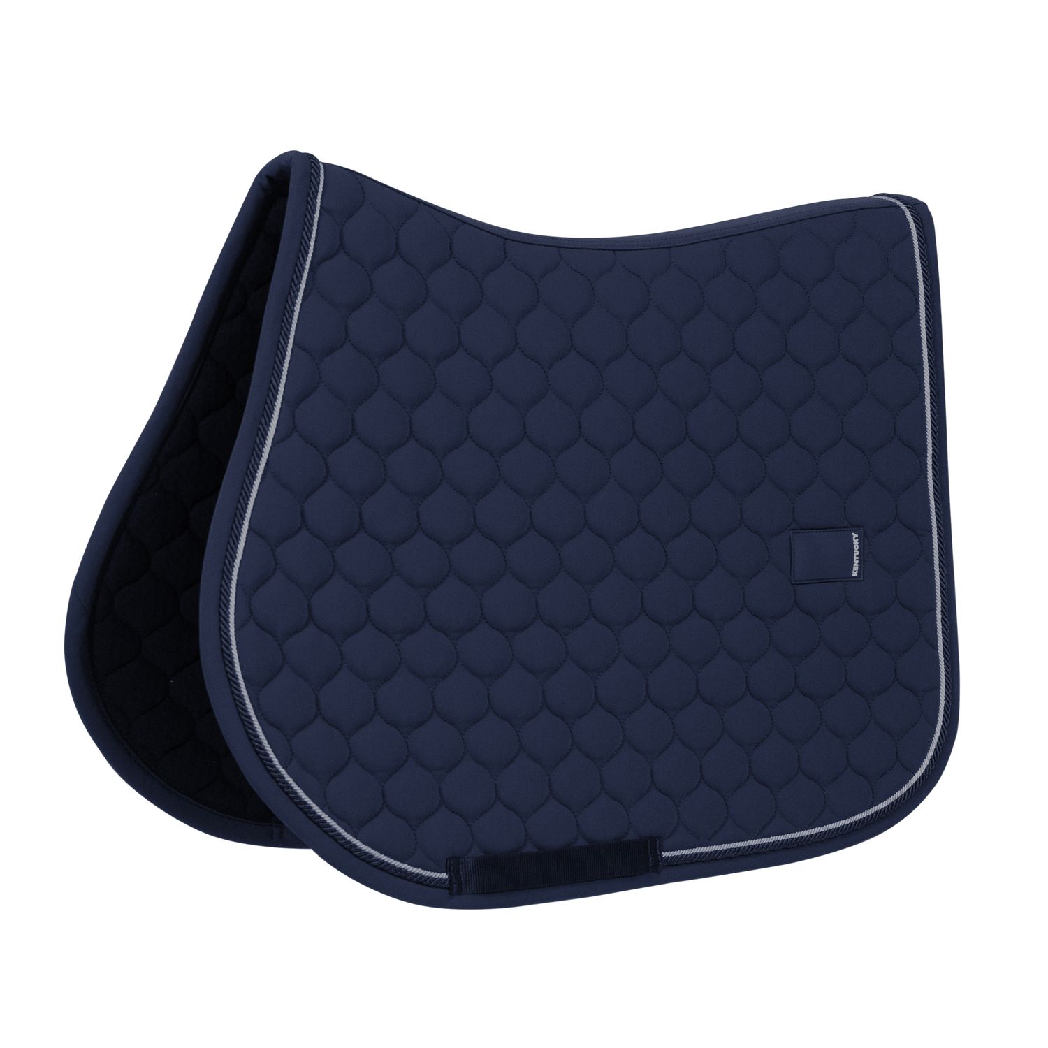 Kentucky Saddle Pad Jump Onion Quilt Rubber Logo Navy
