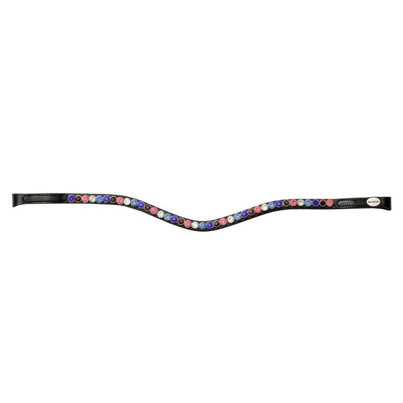 Kavalkade Browband &quot;Seasons dreams&quot;, Browband Season Dreams: Full Black/Blue- Purple