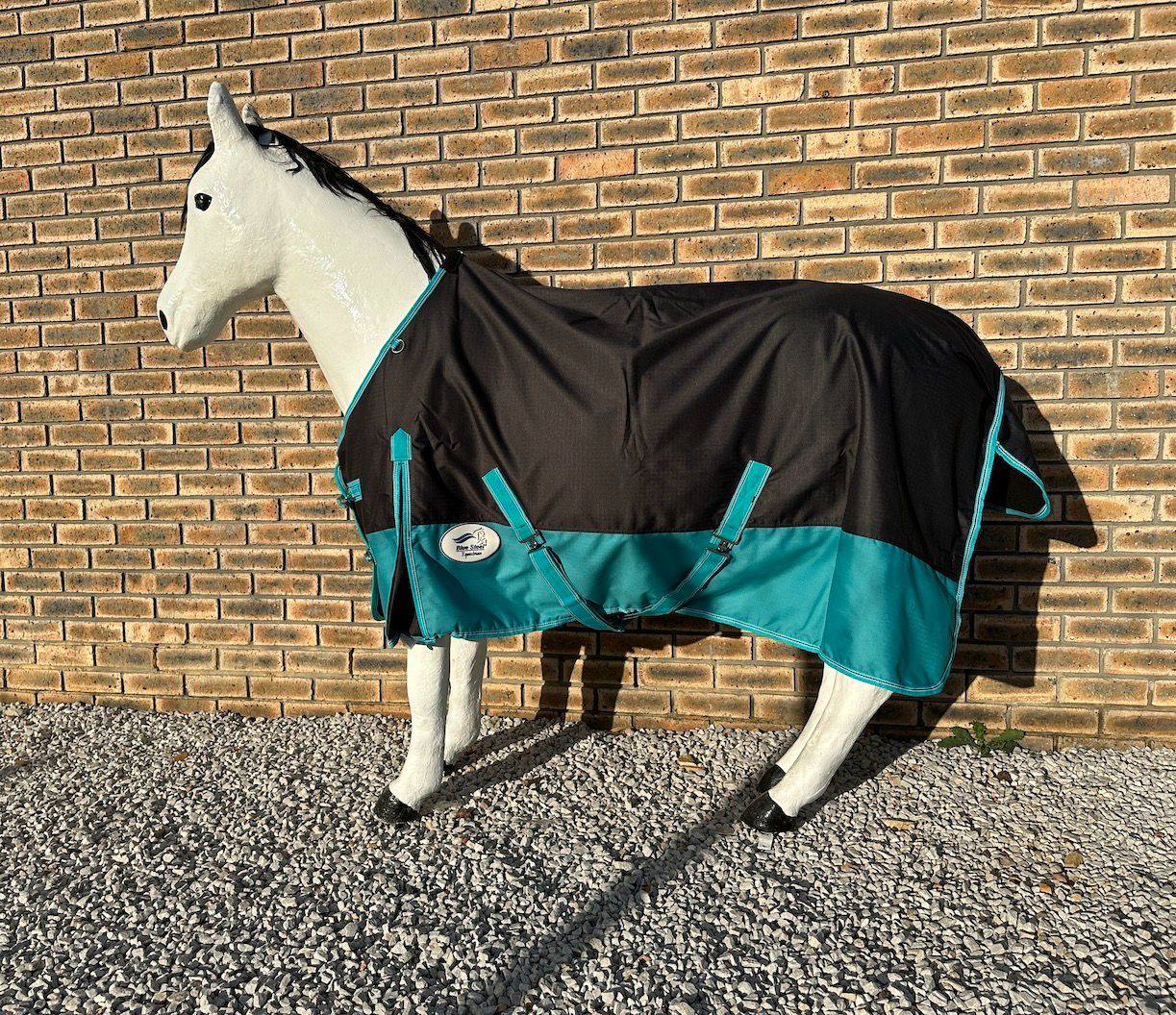 BSE Rain Sheet Fleece Lined Charcoal/Aqua