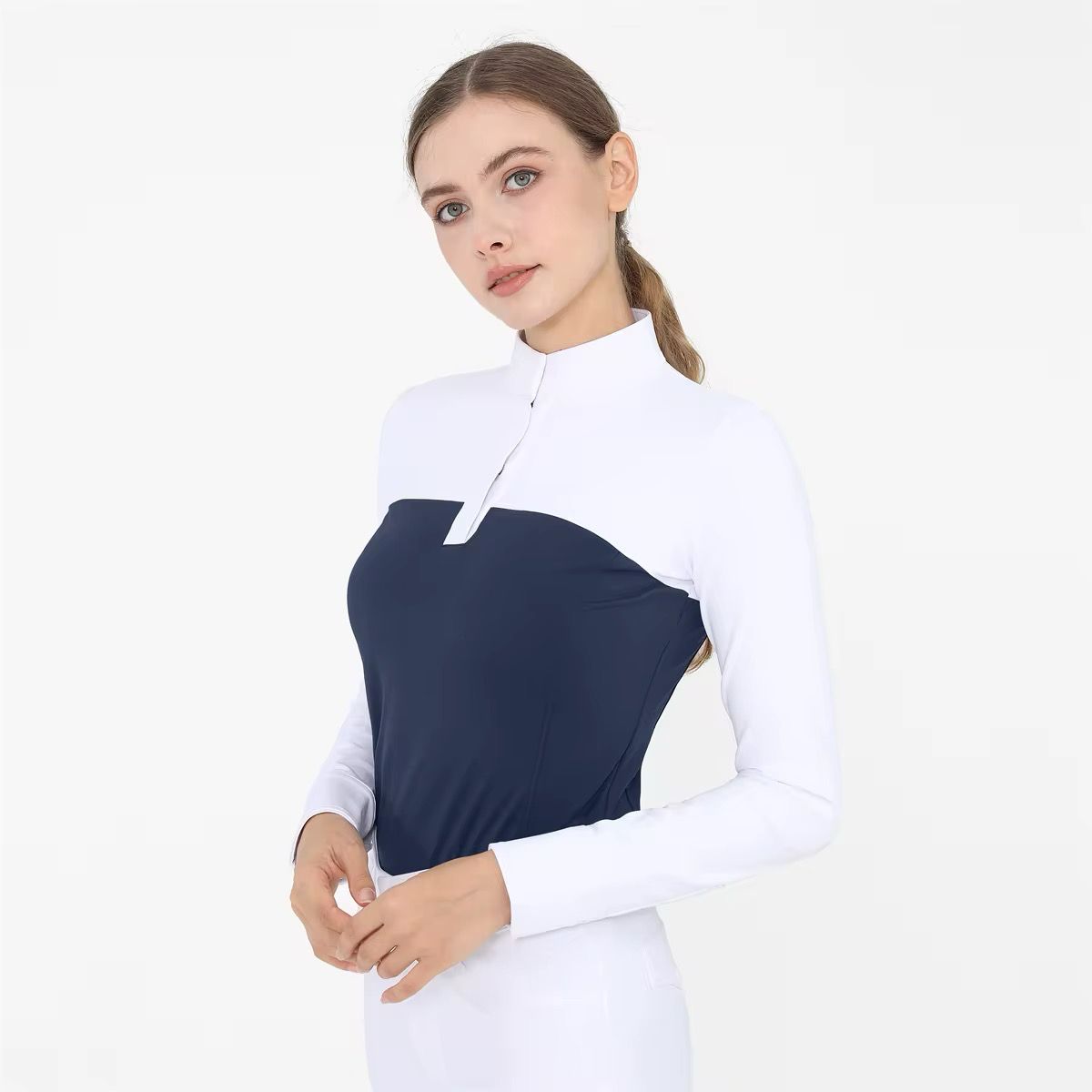 Equi-Site Competition Shirt NOVA Long Sleeve Navy