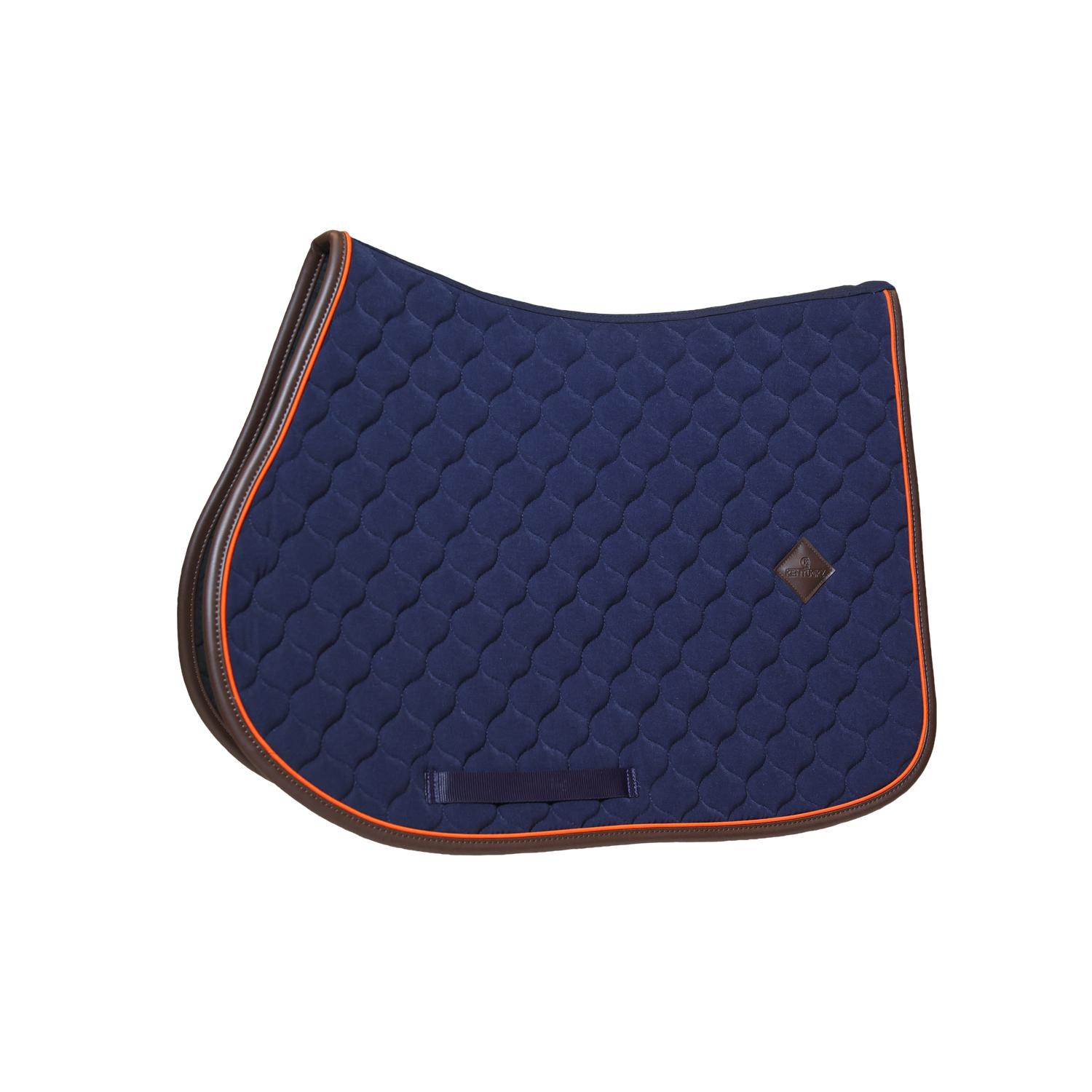 Kentucky Saddle Pad Jump Onion Quilt Neon Leather Navy