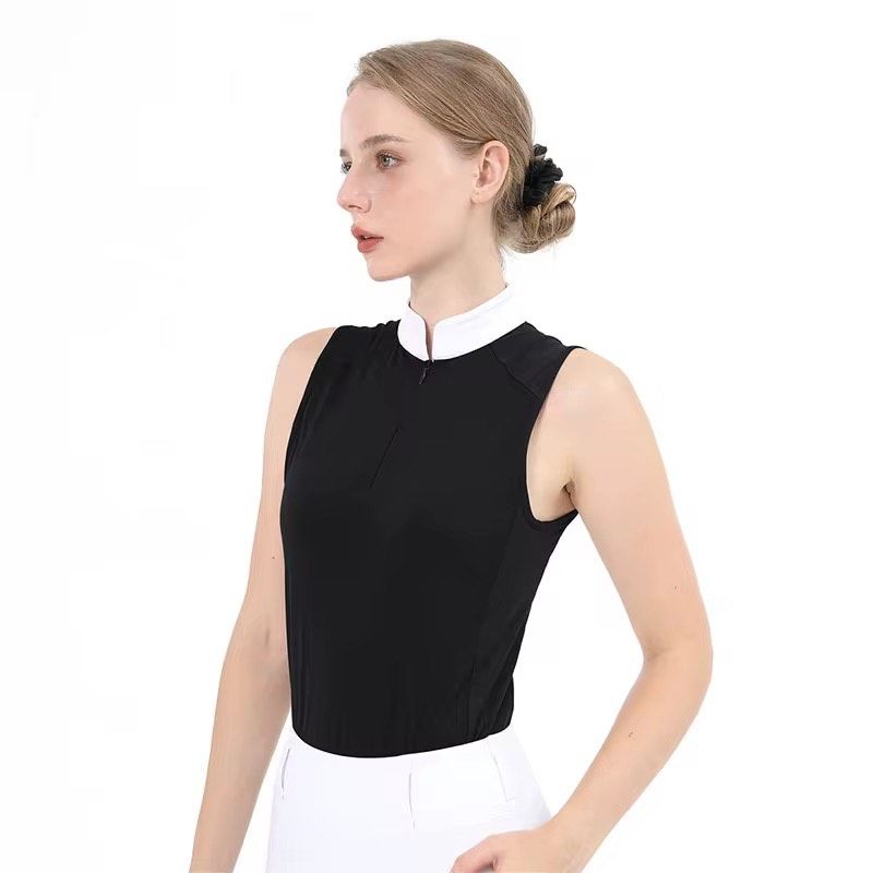 Competition Shirt Mesh Sleeveless Black