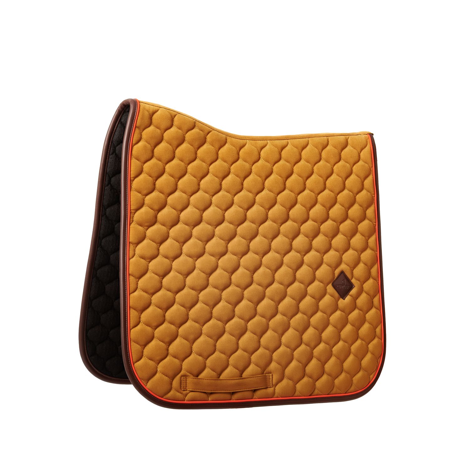 Kentucky Saddle Pad Onion Quilt Neon Leather Dressage Khaki