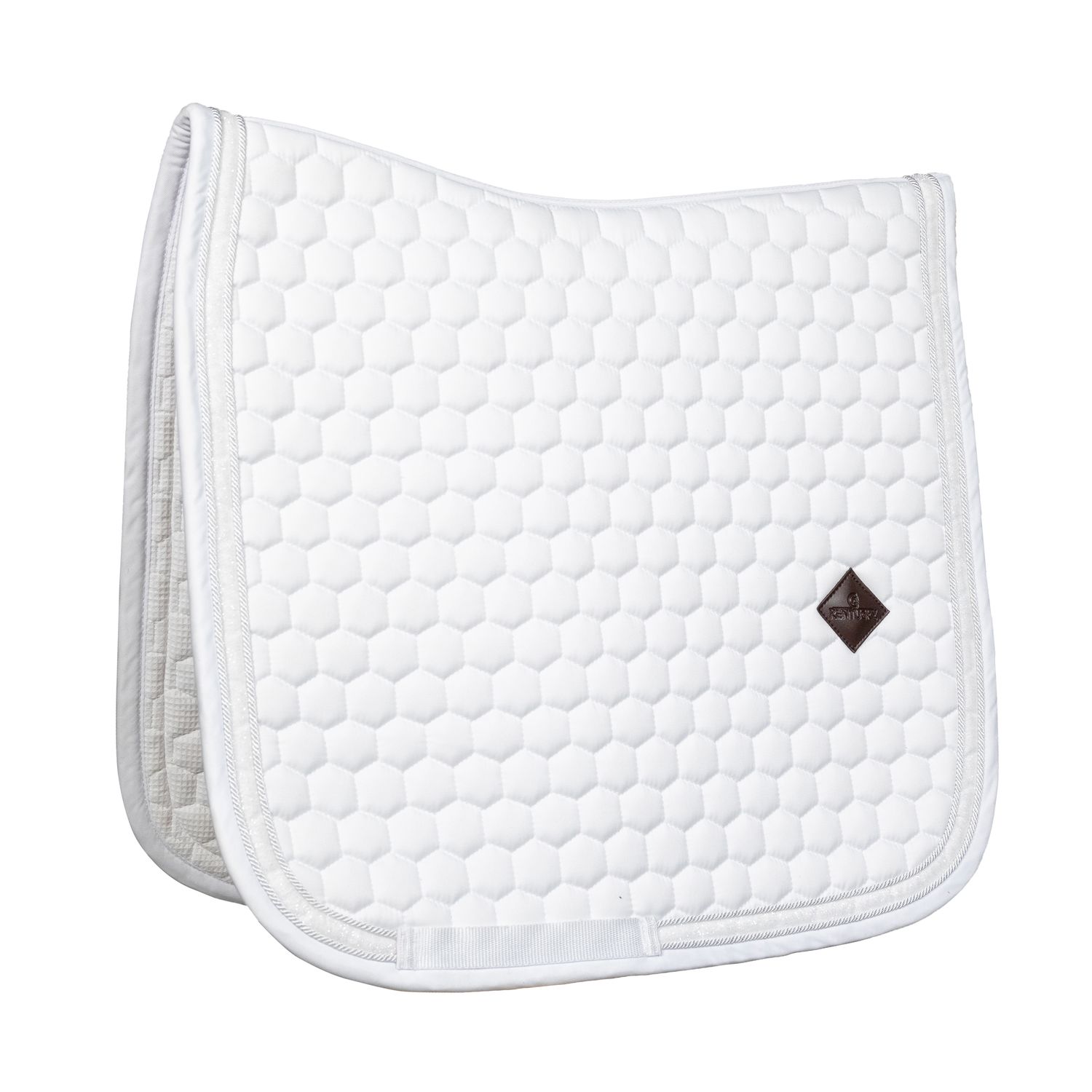 Kentucky Saddle Pad Glitter Band Dressage White