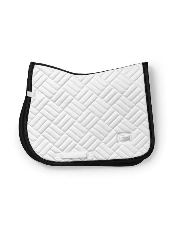 Jump Saddle Pad Modern White BLACK EDITION