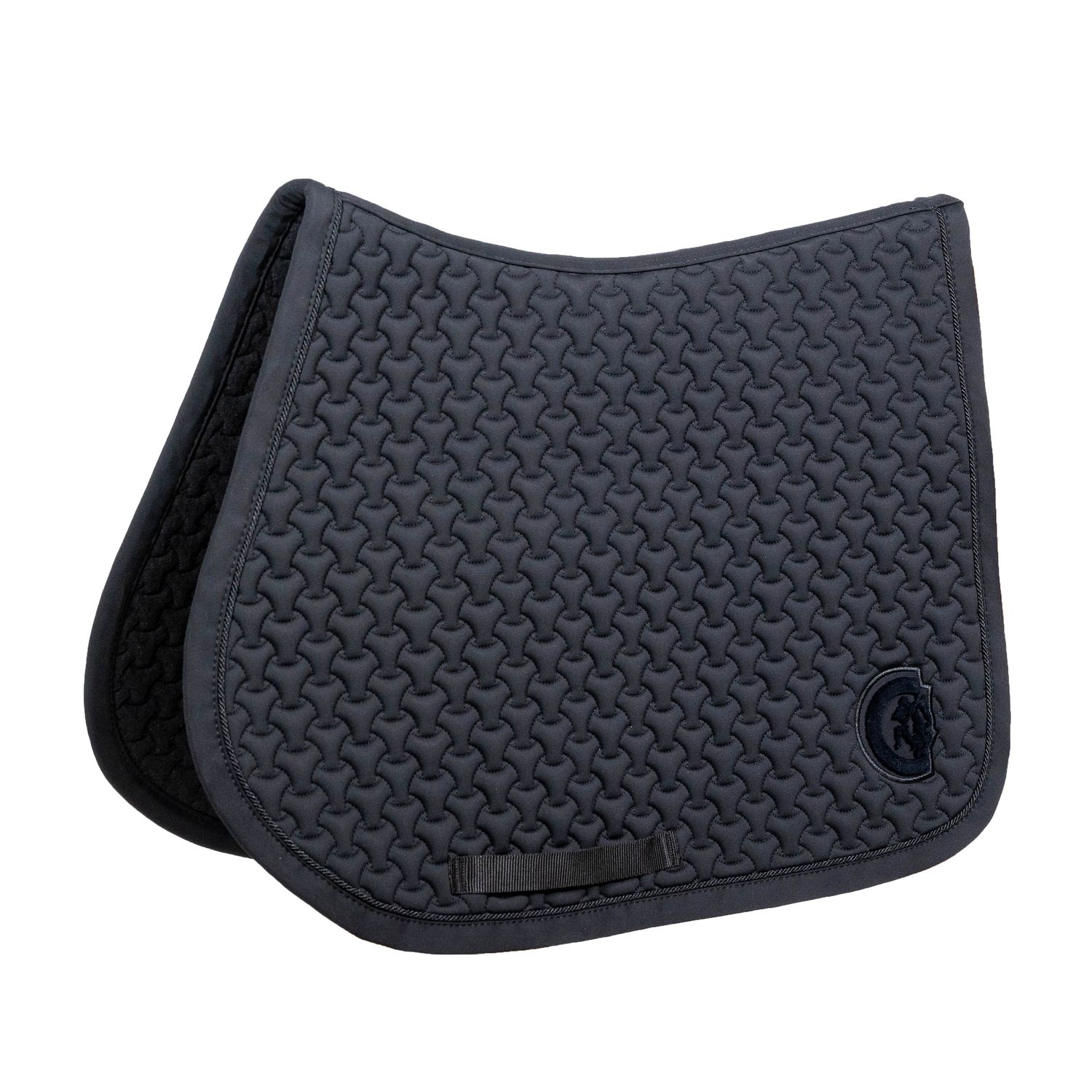 Kentucky Saddle Pad Jump Plaited 3D Logo Black