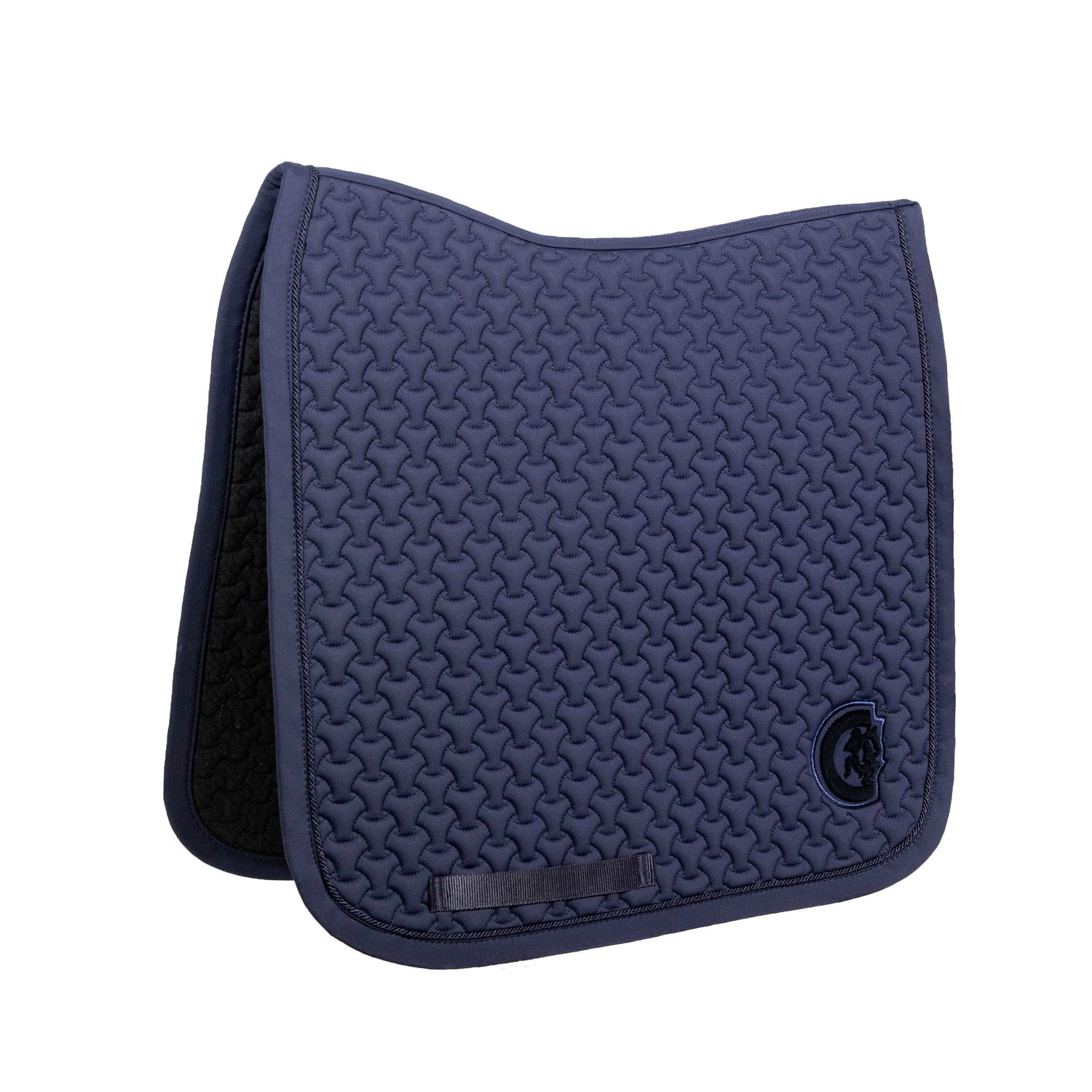 Kentucky Saddle Pad Dressage Plaited 3d Logo Navy