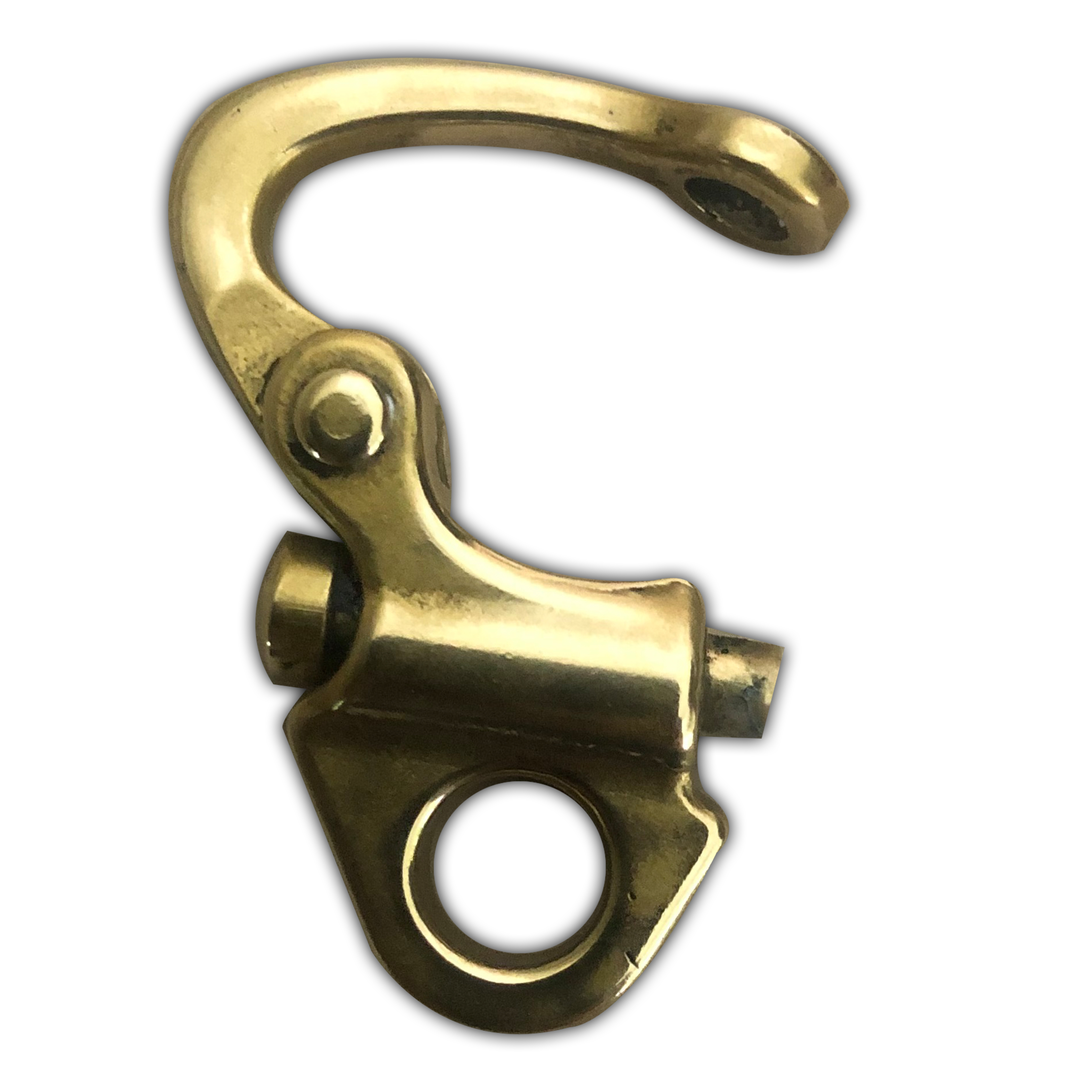 Brass Snap Shackle Fixed Eye Polished