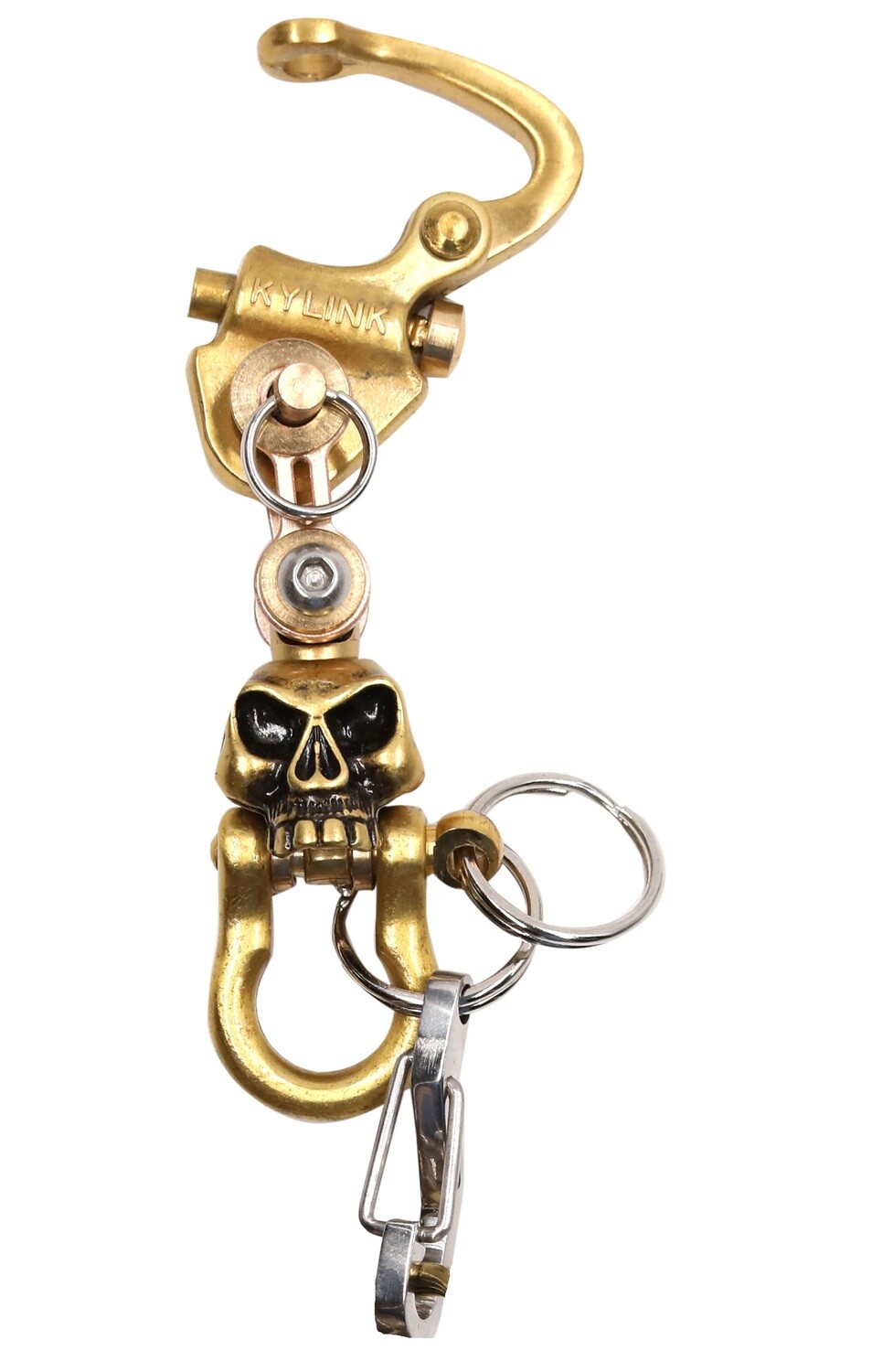 Portachiavi Carabina KYLINK Cromagnum - Ottone - EDC - Fatto In USA
