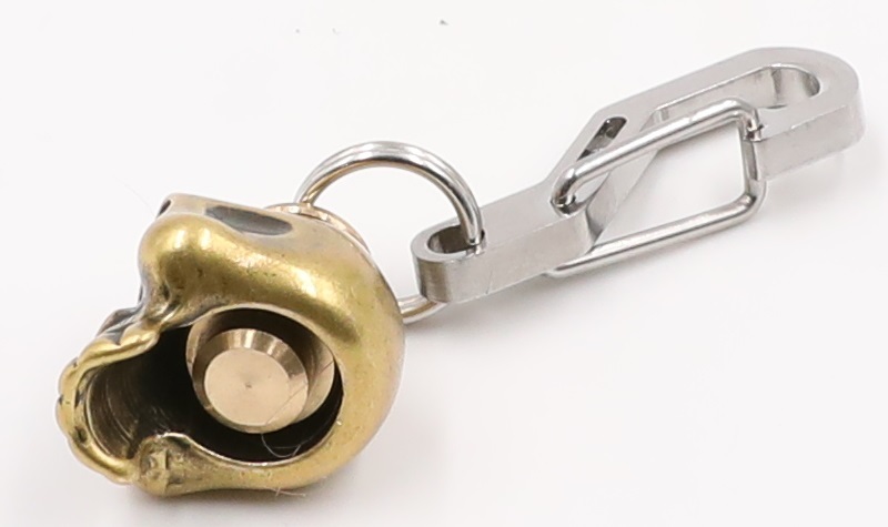 EDC Bead Rotating Bead Pendant S.S. Big Brass Skull Lanyard Bead Paracord