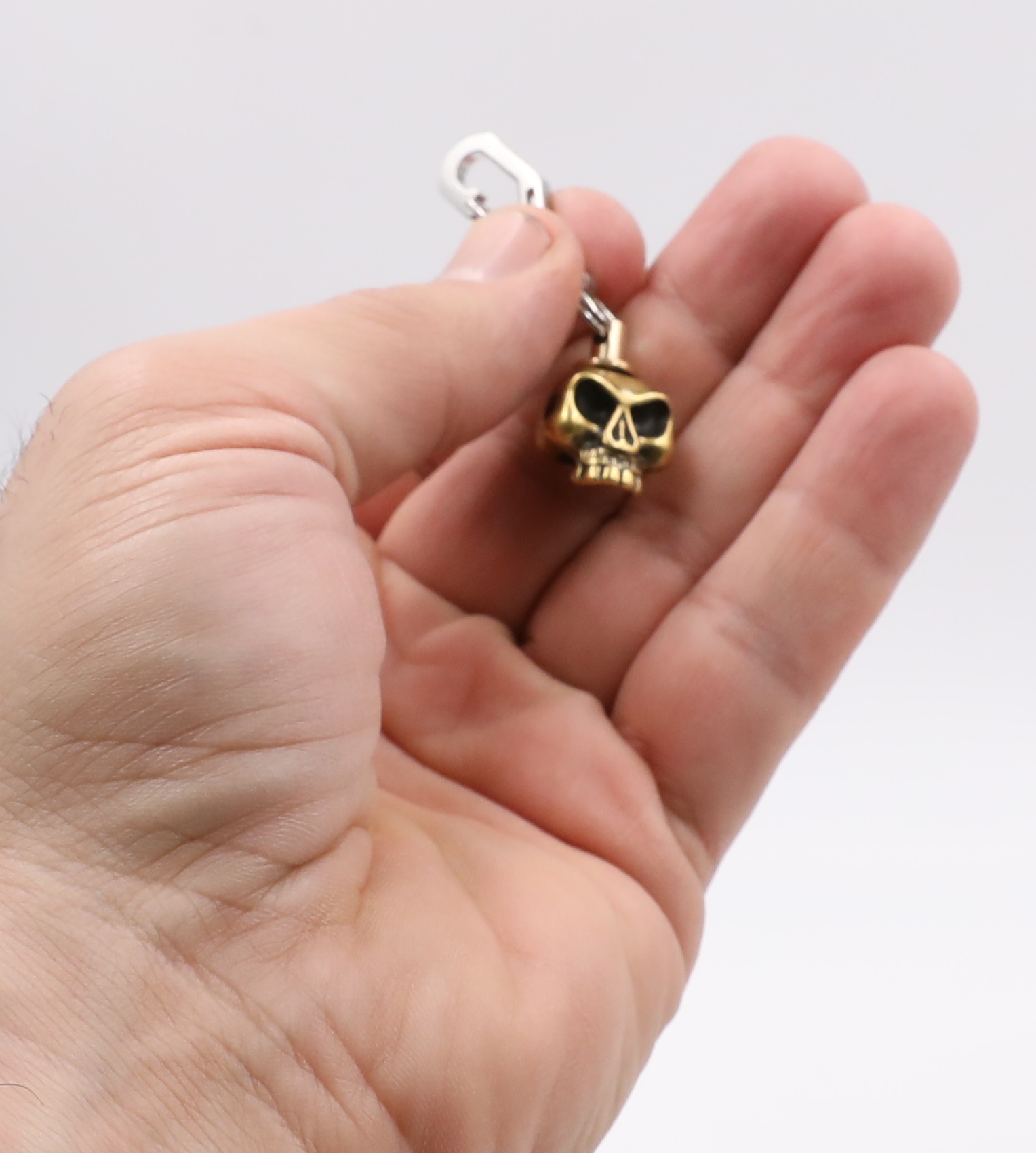 EDC Bead Rotating Bead Pendant S.S. Big Brass Skull Lanyard Bead Paracord