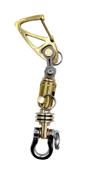 KYLINK GOLD Key Chain Ti Swivel-II multi-connector Ti-Drone Carabiner Swive Keychain Walletchain 00011