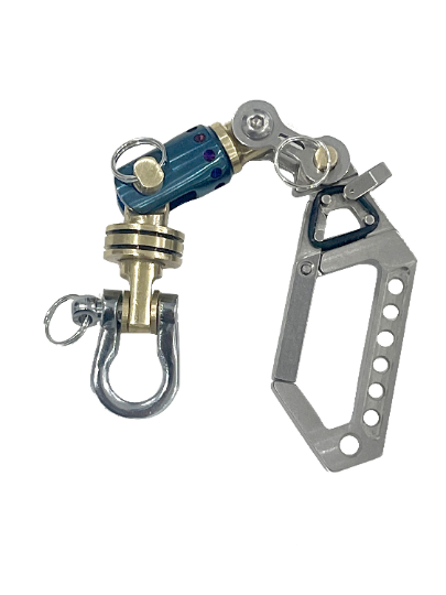Kylink Titanium Drone Carabiner with Bike-Link Connector Key Chain Ti Swivel-II multi-connector Ti-Drone Swive Keychain Wallet chain 00014