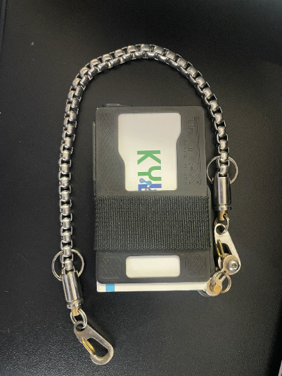 KYLINK Wallet Short chain Stainless steel Security extension for keychain wallet watch card holders with double Swivels on both ends