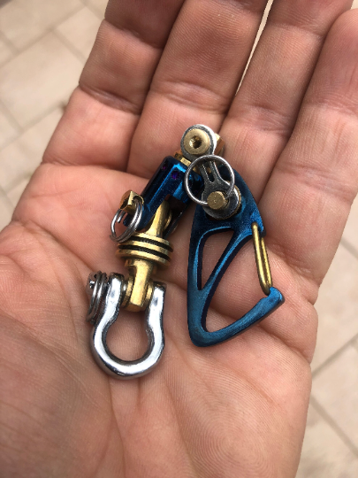 KYLINK Key Chain Ti Swivel-II multi-connector Ti-Drone Carabiner Swive Keychain Walletchain
