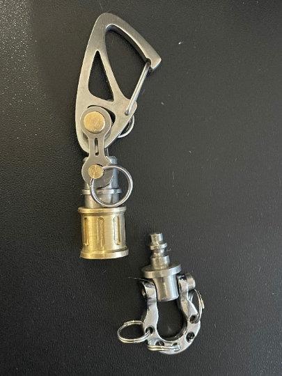 KYLINK Quick Release Connector 22 Brass TOP Sailor Shackle Keychain