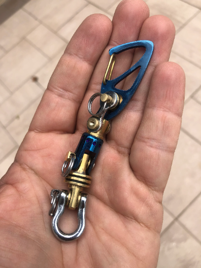 KYLINK Key Chain Ti Swivel-II multi-connector Ti-Drone Carabiner Swive Keychain Walletchain