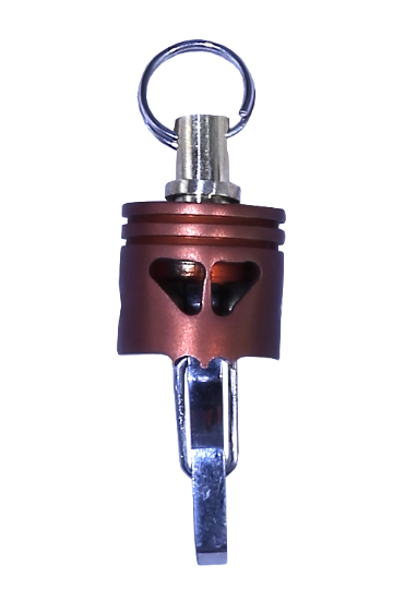 KYLINK Quick release connector Key chain with Skull Piston Bob Car Pendant Double Swivel Light Cupper