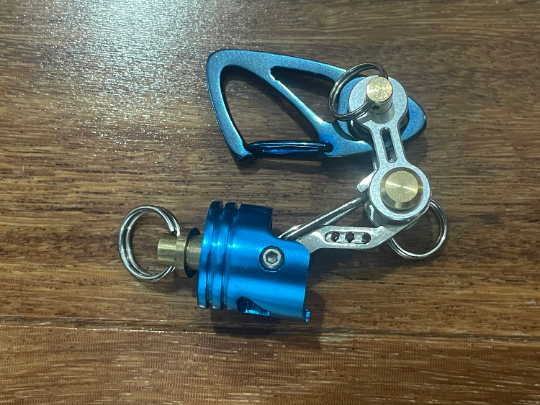 KYLINK Carabiner Split Car Key Ring, EDC Keychain PVD copper  Ti/Bike-Link Connector
