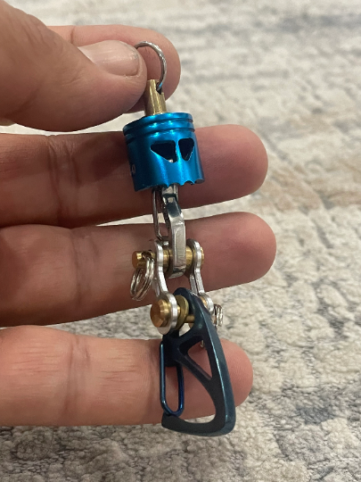 KYLINK Carabiner Split Car Key Ring, EDC Keychain PVD copper  Ti/Bike-Link Connector